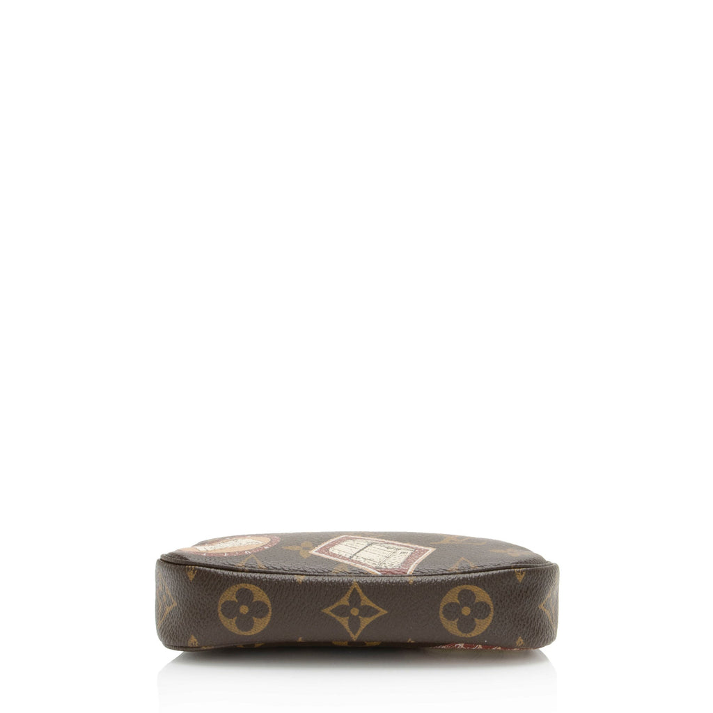 Louis Vuitton Limited Edition Monogram Canvas Patches Mini Pochette Accessoires