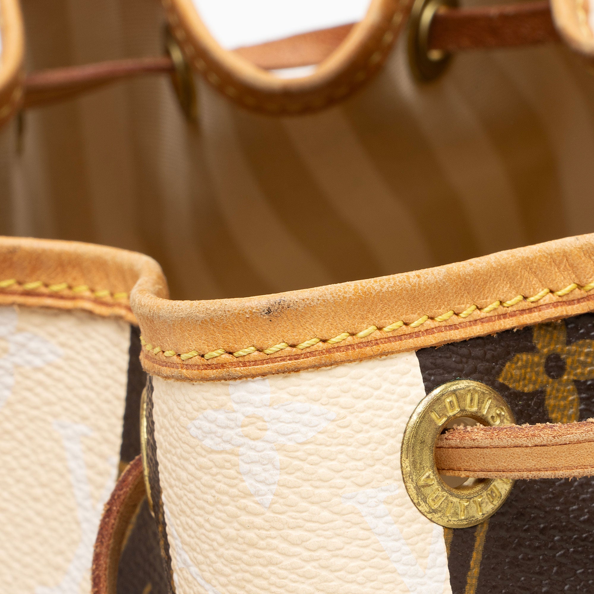 Louis Vuitton Limited Edition Monogram Canvas Rayures Petit Noe Shoulder Bag