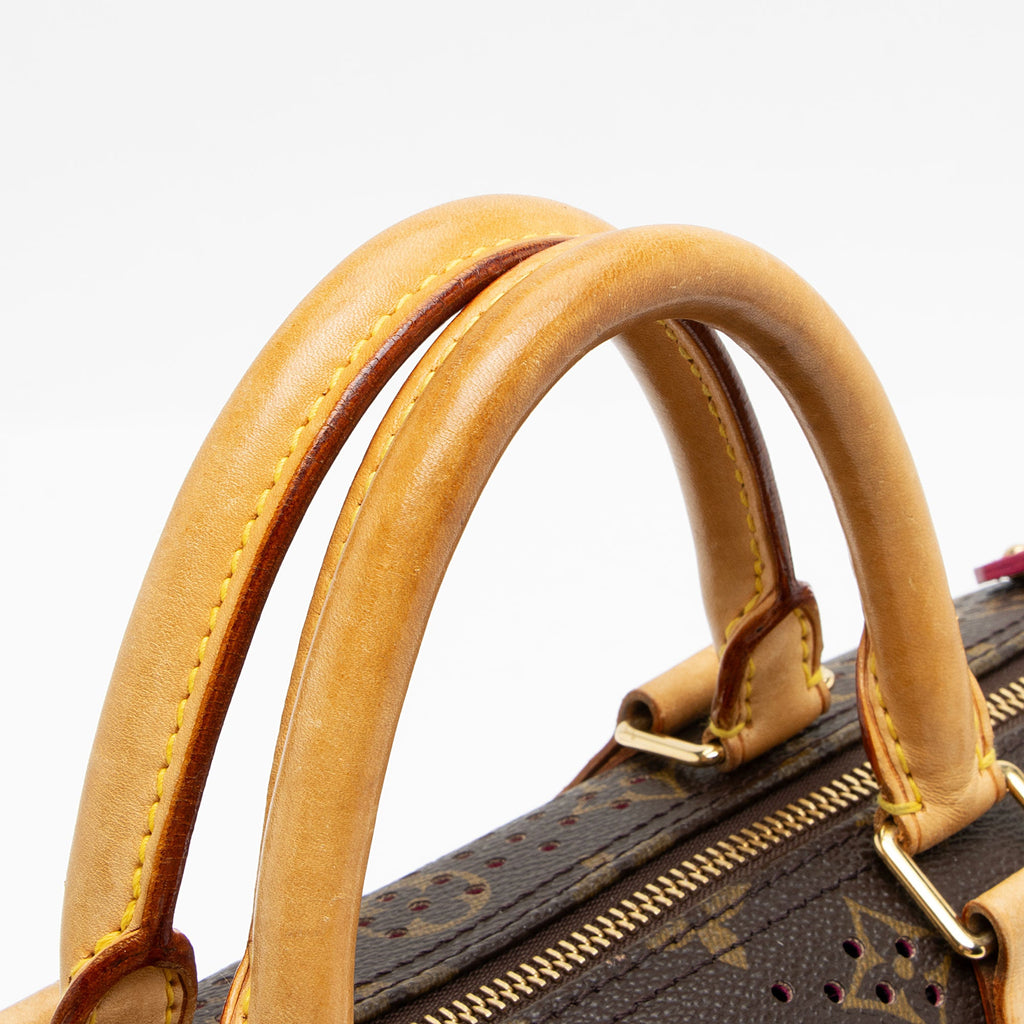 Louis Vuitton Limited Edition Monogram Perforated Speedy 30 Satchel