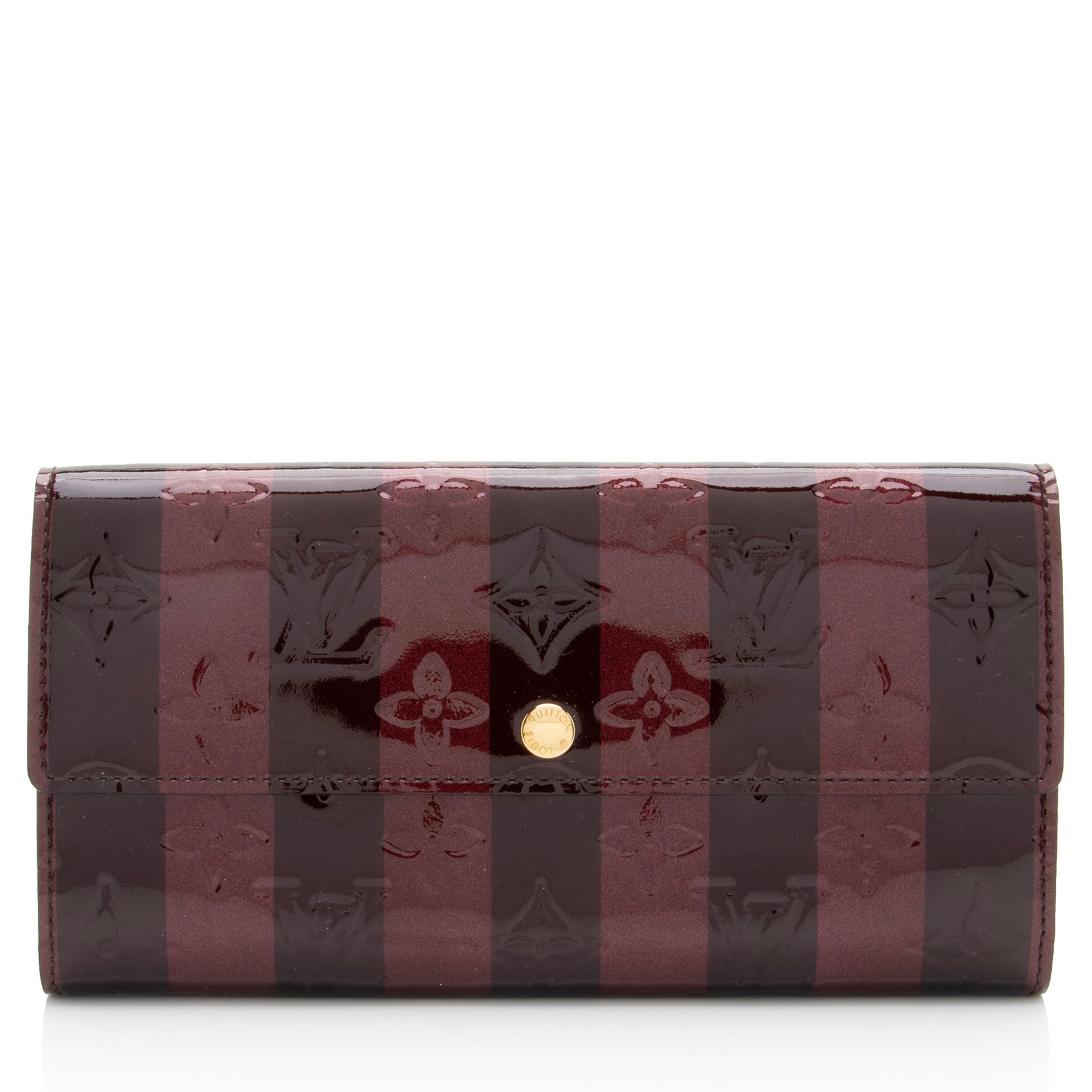 Louis Vuitton Limited Edition Monogram Vernis Rayures Sarah Wallet