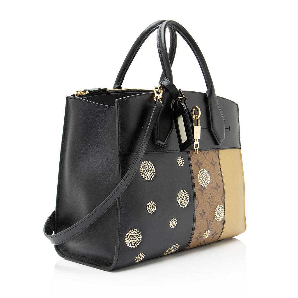 Louis Vuitton Limited Edition Reverse Monogram Night Light City Steamer MM Tote