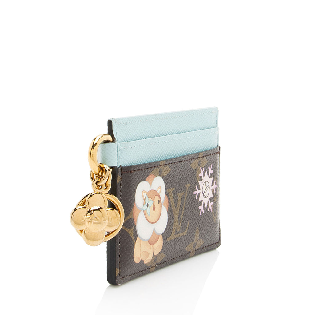 Louis Vuitton Limited Edition Vivienne Lion Snowflake Charms Card Holder