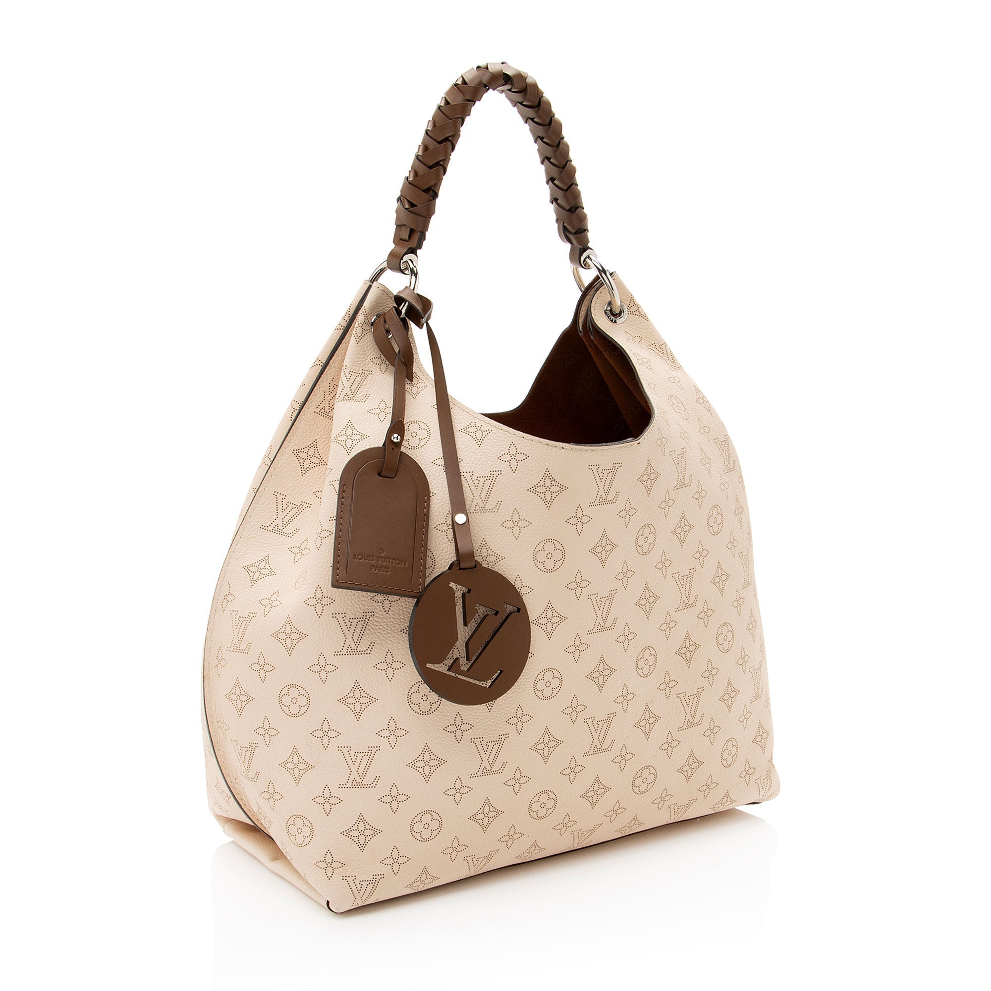 Louis Vuitton Mahina Leather Carmel Hobo