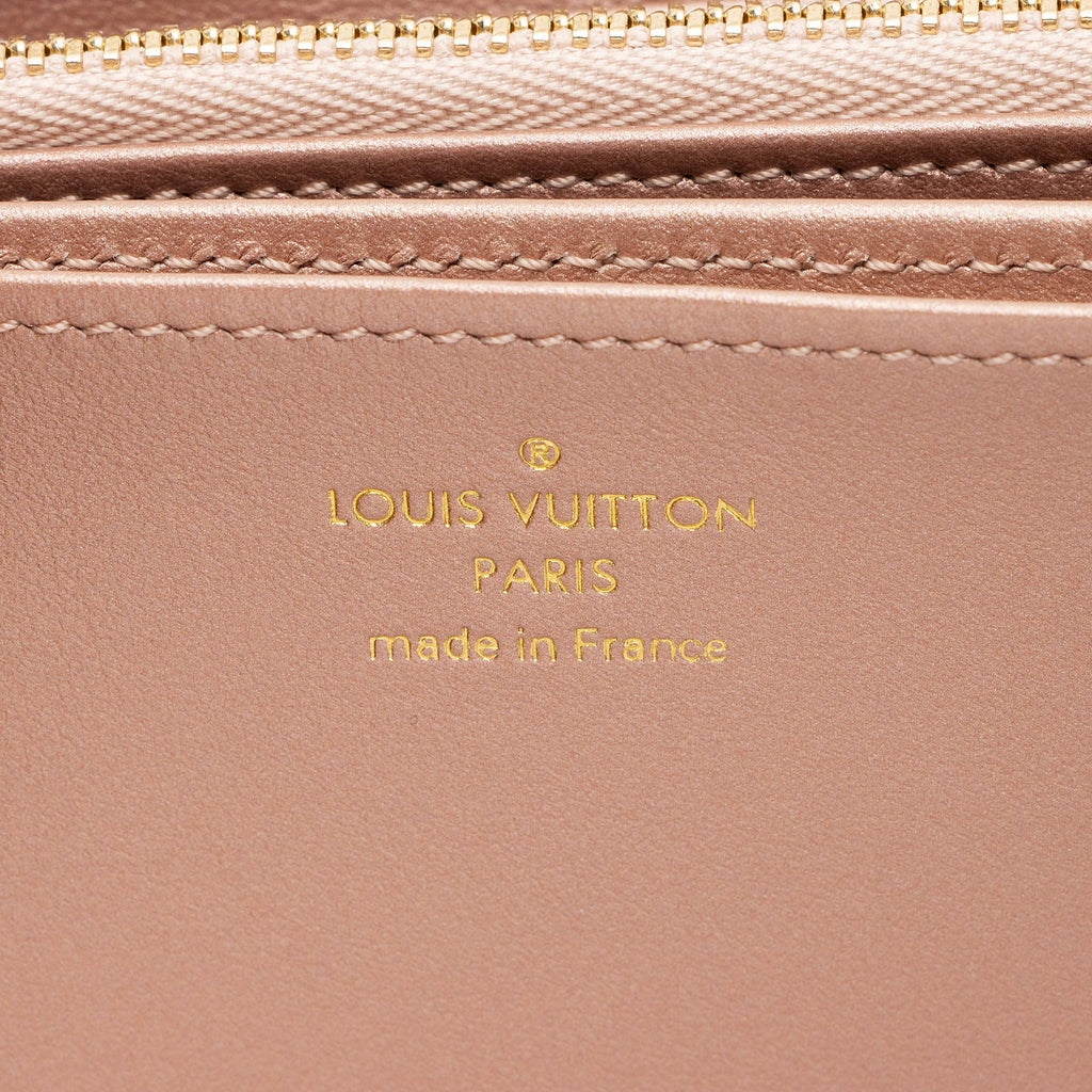 Louis Vuitton Metallic Monogram Embossed Lambskin Coussin Zippy Wallet