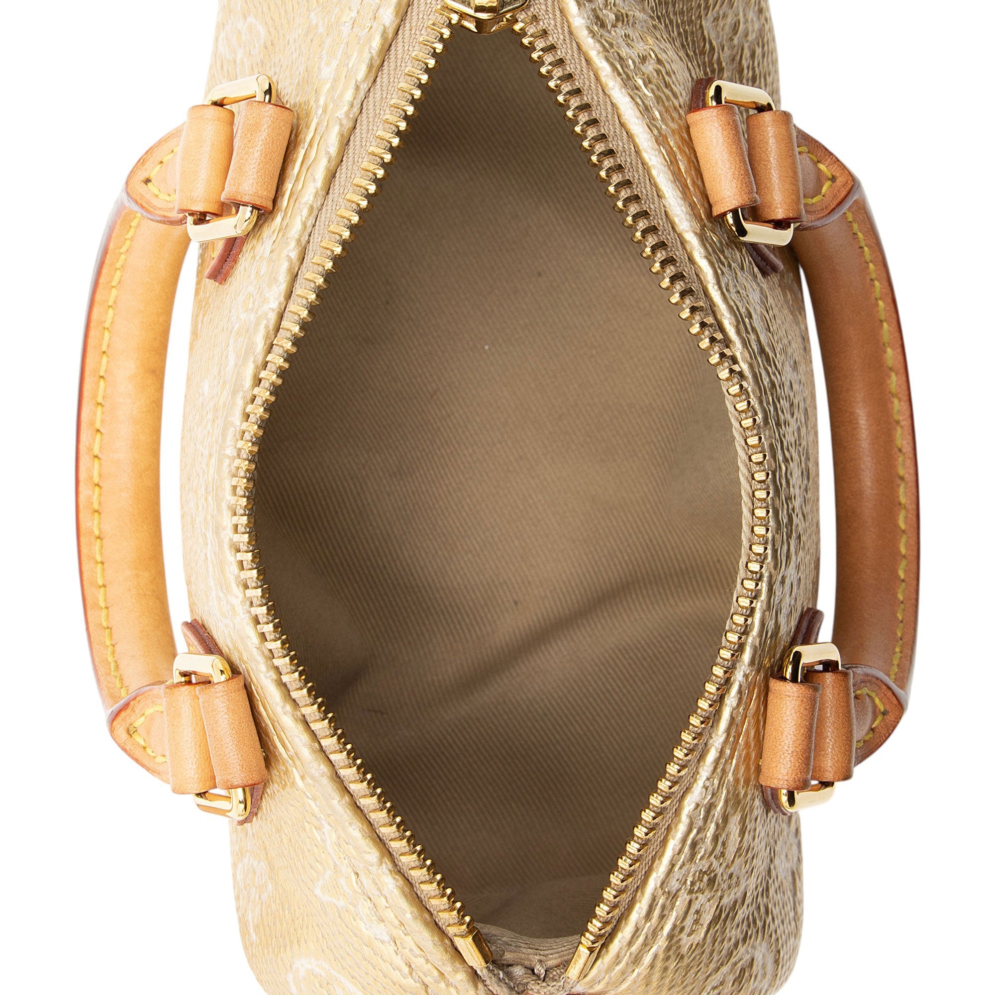 Louis Vuitton Metallic Monogram Jacquard Nano Speedy Satchel