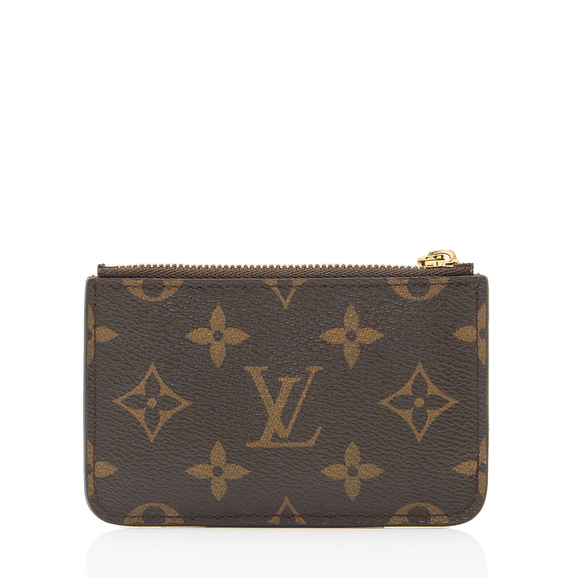 Louis Vuitton Mongram Canvas Leather Zipped Romy Card Holder