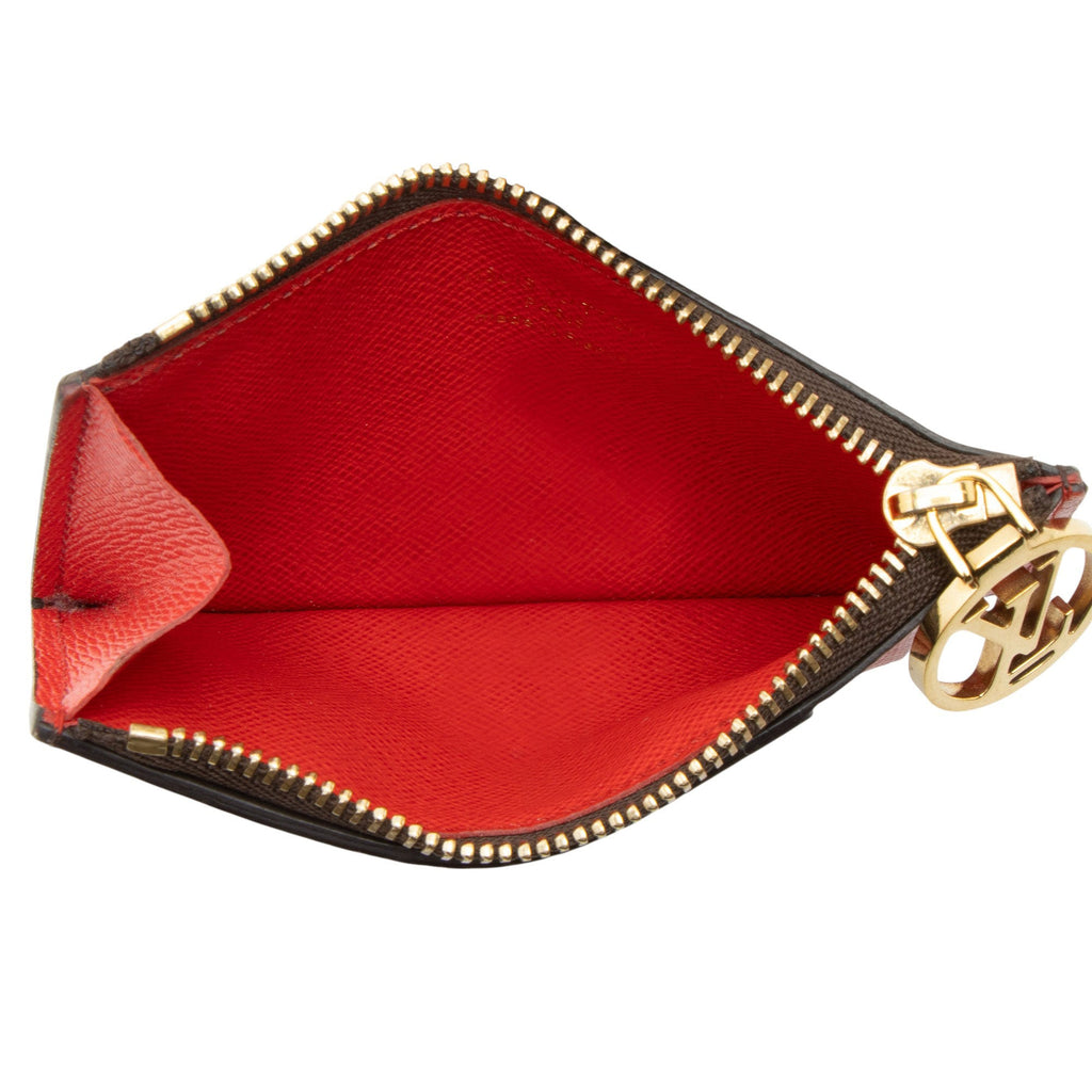 Louis Vuitton Mongram Canvas Leather Zipped Romy Card Holder