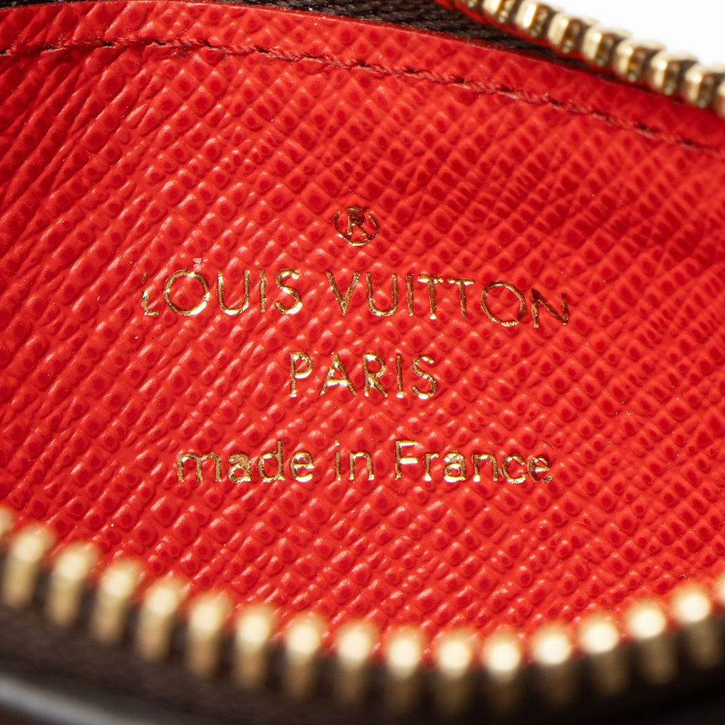 Louis Vuitton Mongram Canvas Leather Zipped Romy Card Holder