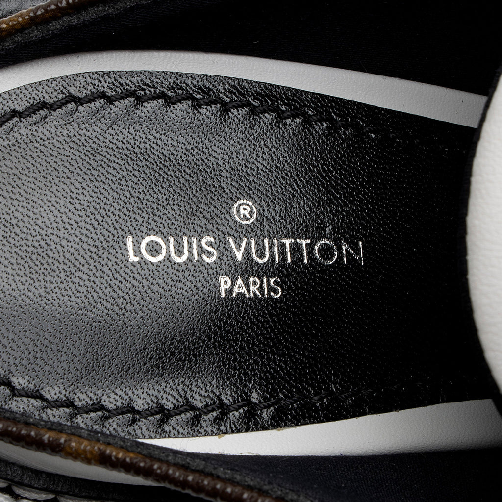 Louis Vuitton Monogram Canvas Beaubourg Open Back Derby Platform Loafers - Size 8.5 / 38.5
