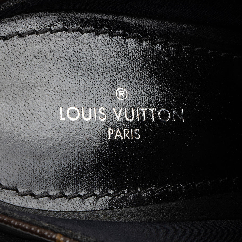 Louis Vuitton Monogram Canvas Beaubourg Open Back Derby Platform Loafers - Size 7 / 37