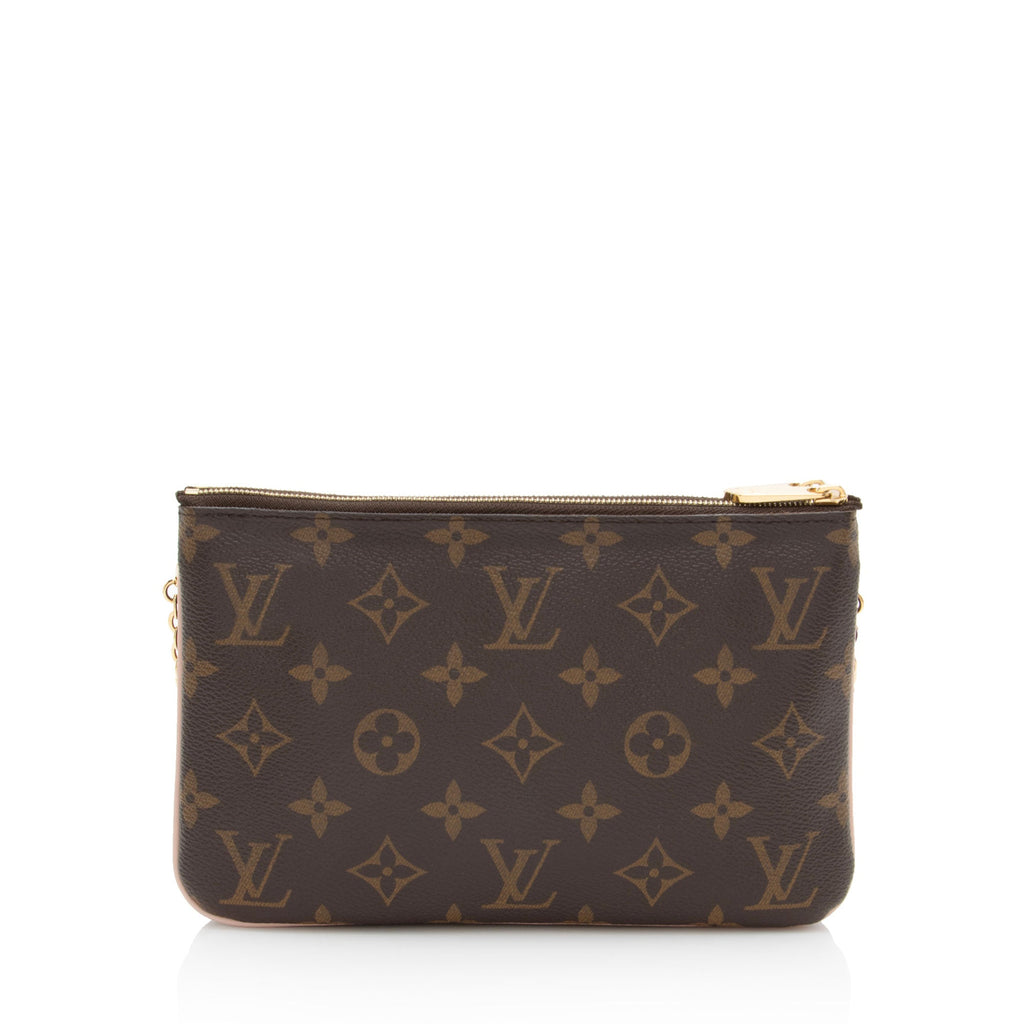 Louis Vuitton Monogram Canvas Blooming Flowers Double Zip Pochette