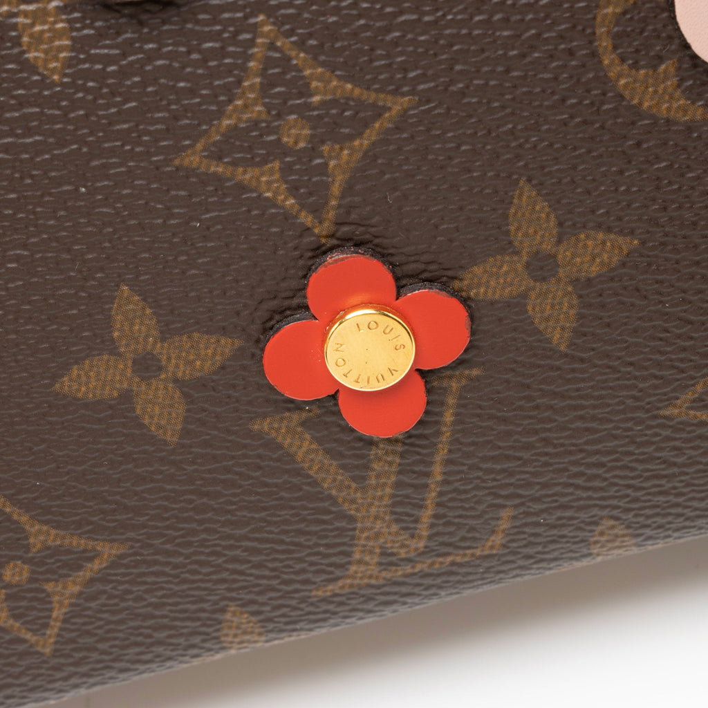 Louis Vuitton Monogram Canvas Blooming Flowers Double Zip Pochette