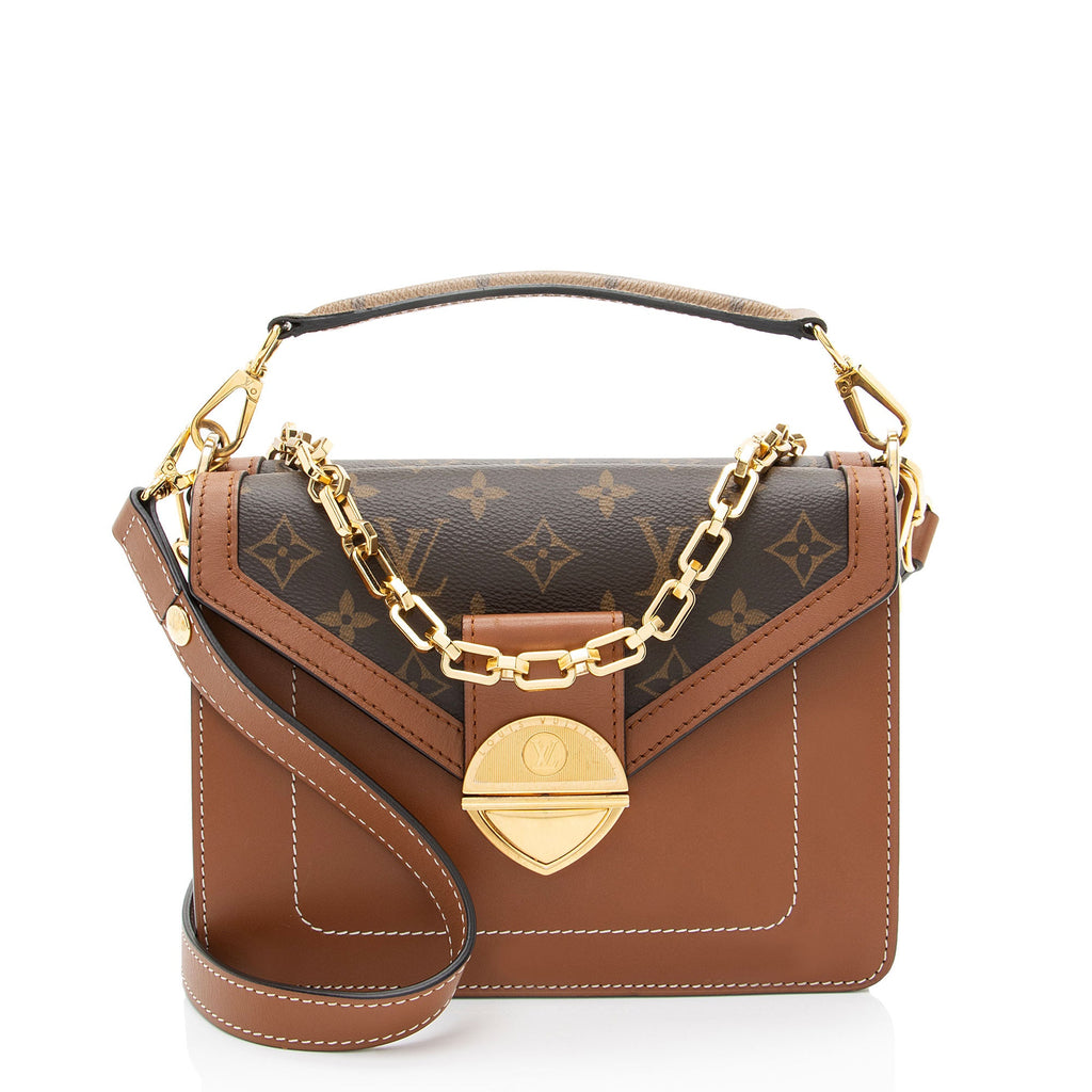 Louis Vuitton Monogram Canvas Calfskin Biface Shoulder Bag