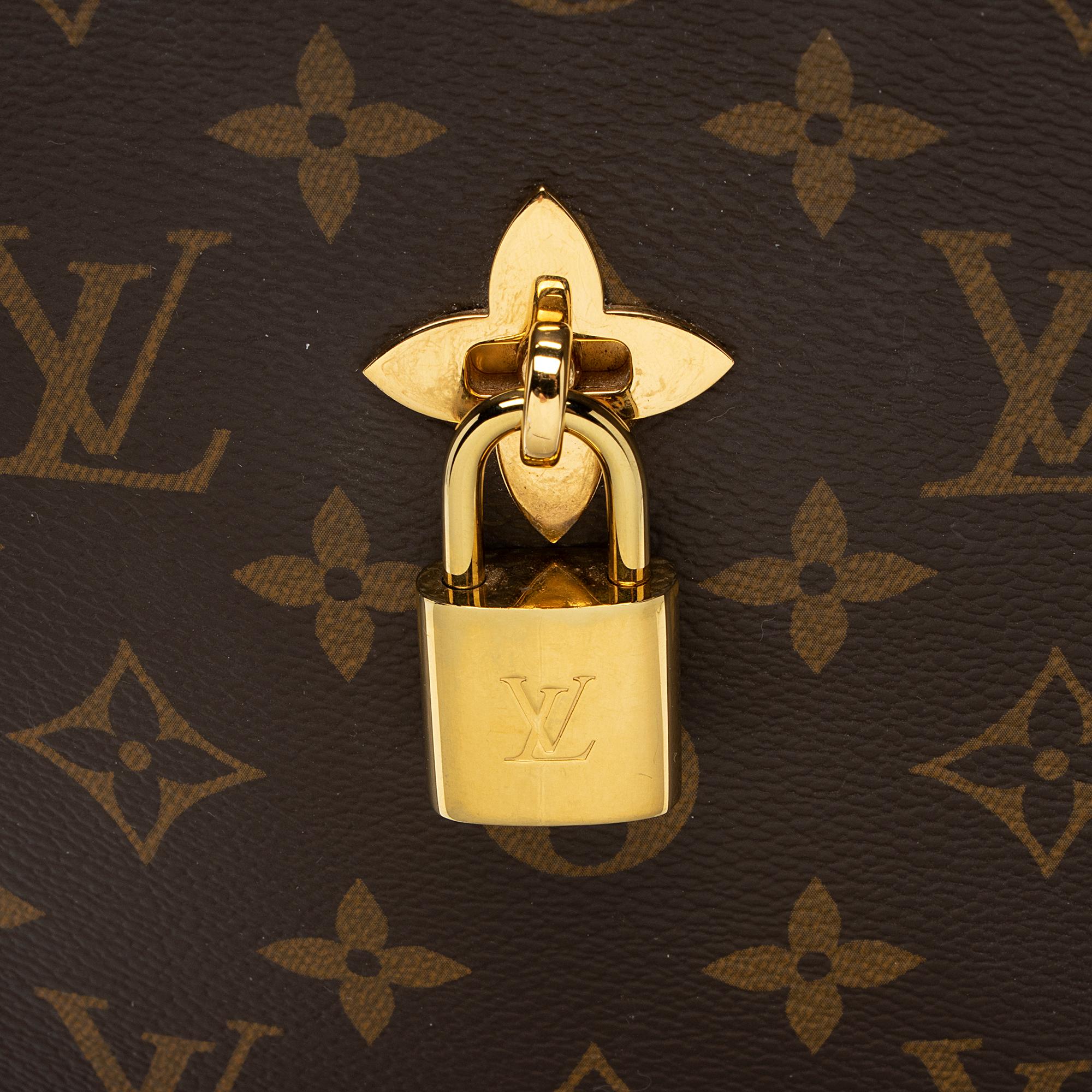 Louis Vuitton Monogram Canvas Flower Hobo (SHF-AX6i3w)