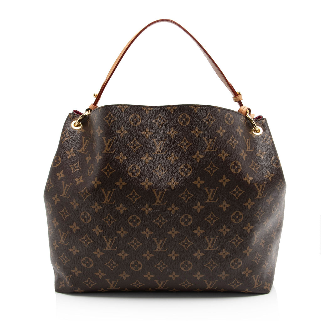 Louis Vuitton Monogram Canvas Graceful MM Hobo (SHF-tfwRXn)