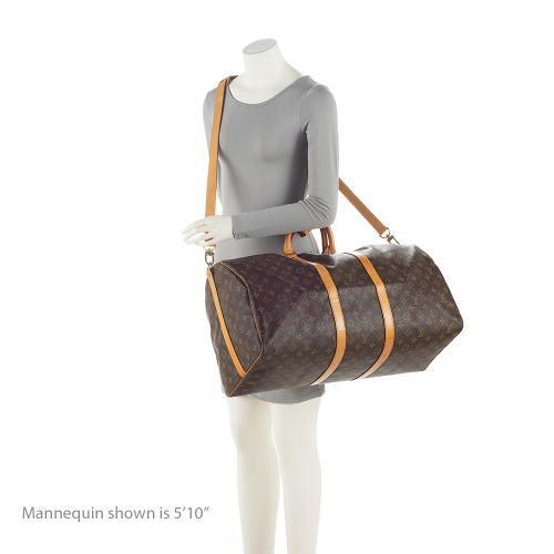 Louis Vuitton Vintage Monogram Canvas Keepall Bandouliere 55 Duffle Bag (SHF-g634Q4)