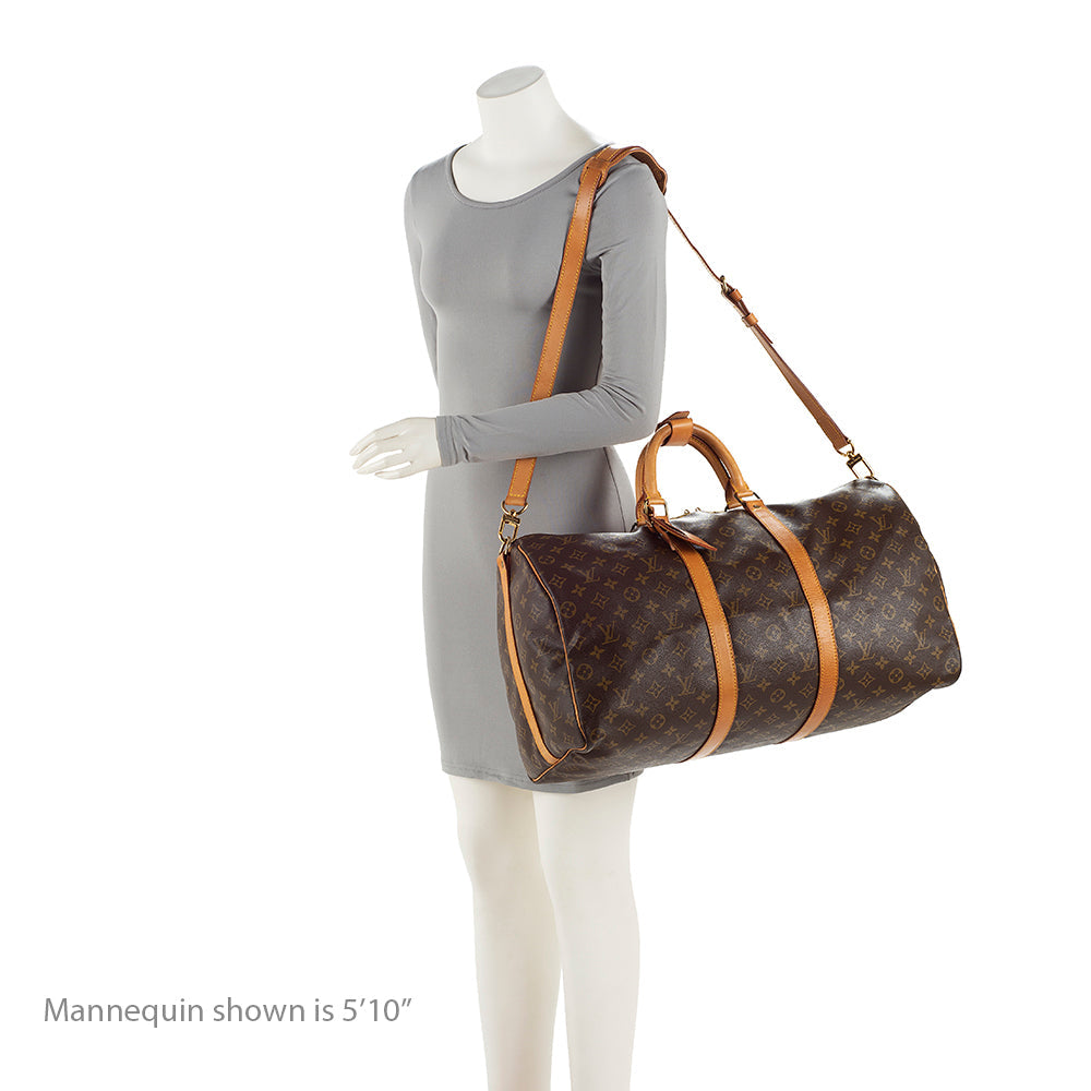 Louis Vuitton Vintage Monogram Canvas Keepall Bandouliere 50 Duffle Bag (SHF-20813)