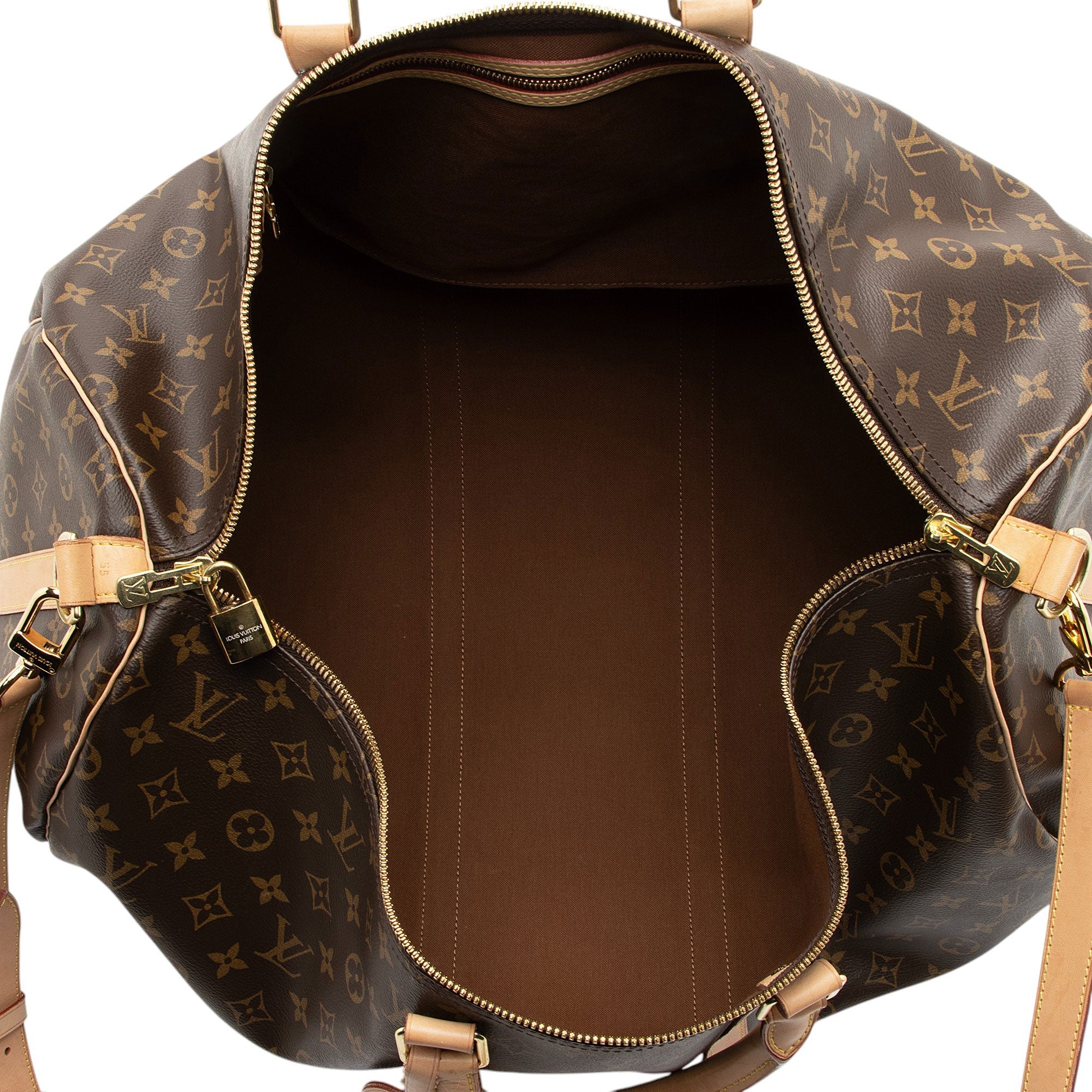 Louis Vuitton Monogram Canvas Keepall Bandouliere 55 Duffle