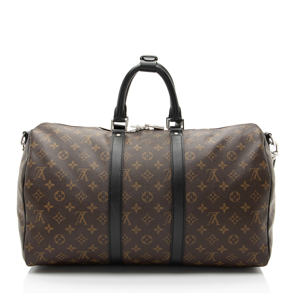 Louis Vuitton Monogram Canvas Macassar Keepall Bandouliere 45 Duffle