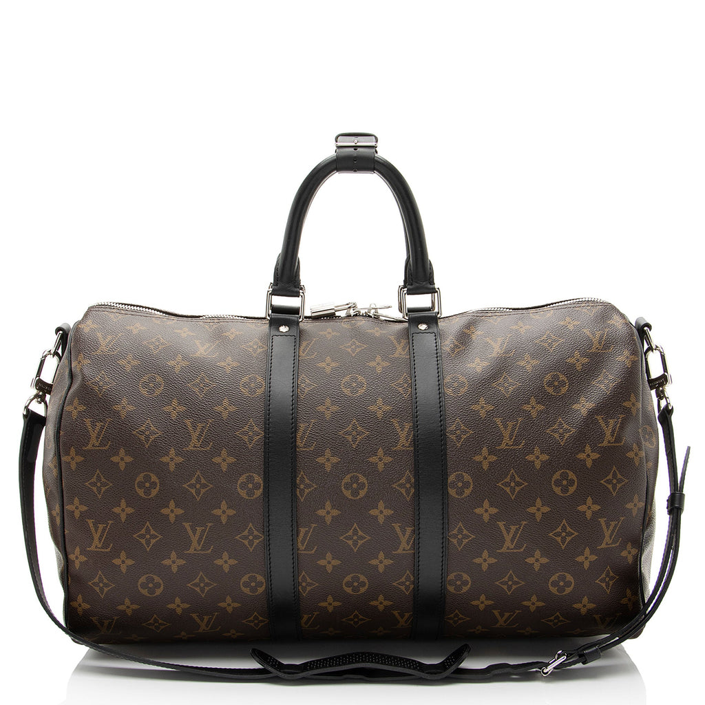 Louis Vuitton Monogram Canvas Macassar Keepall Bandouliere 45 Duffle