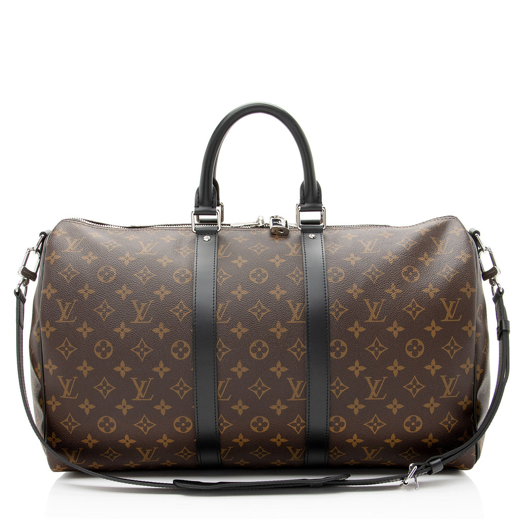 Louis Vuitton Monogram Canvas Macassar Keepall Bandouliere 45 Duffle