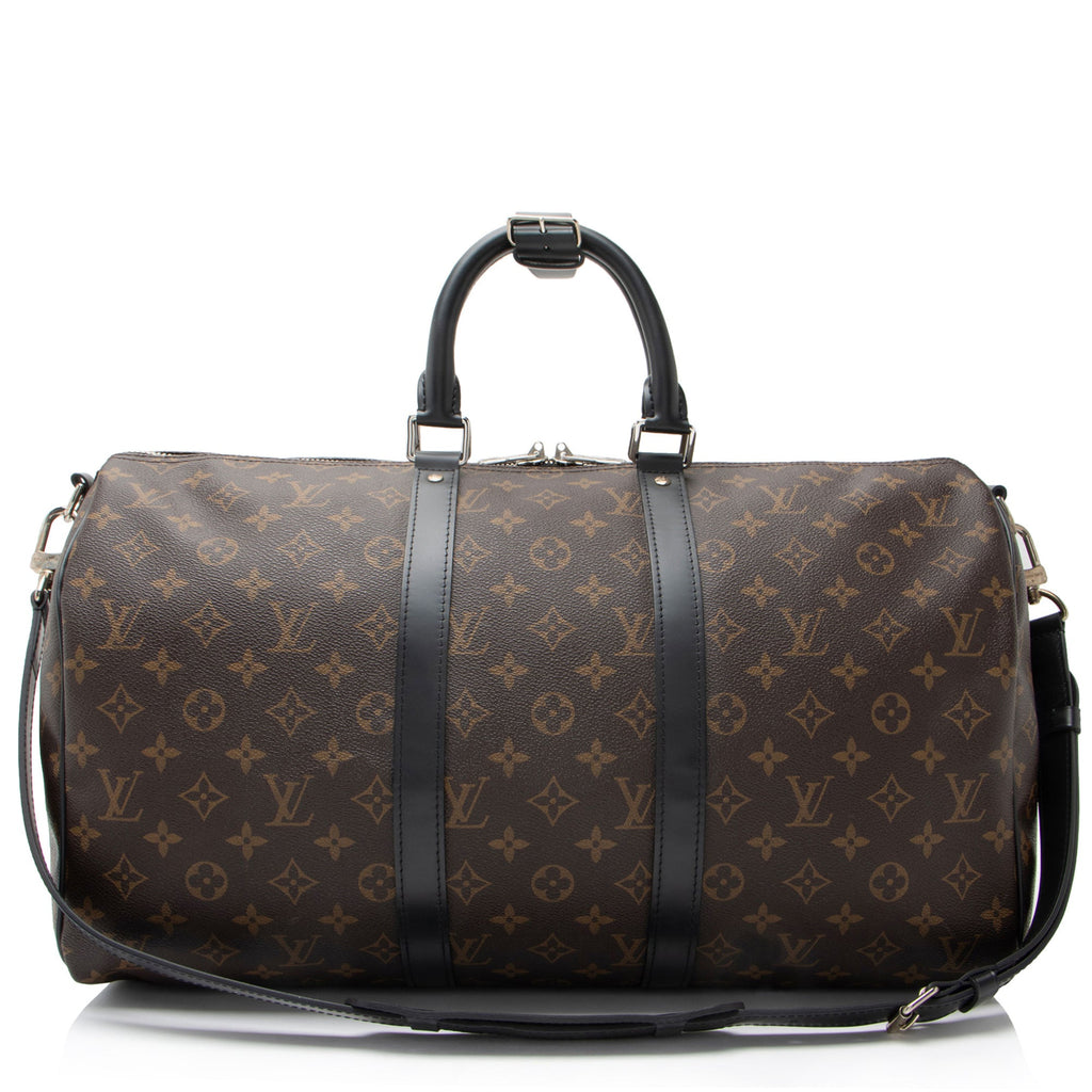 Louis Vuitton Monogram Canvas Macassar Keepall Bandouliere 45 Duffle