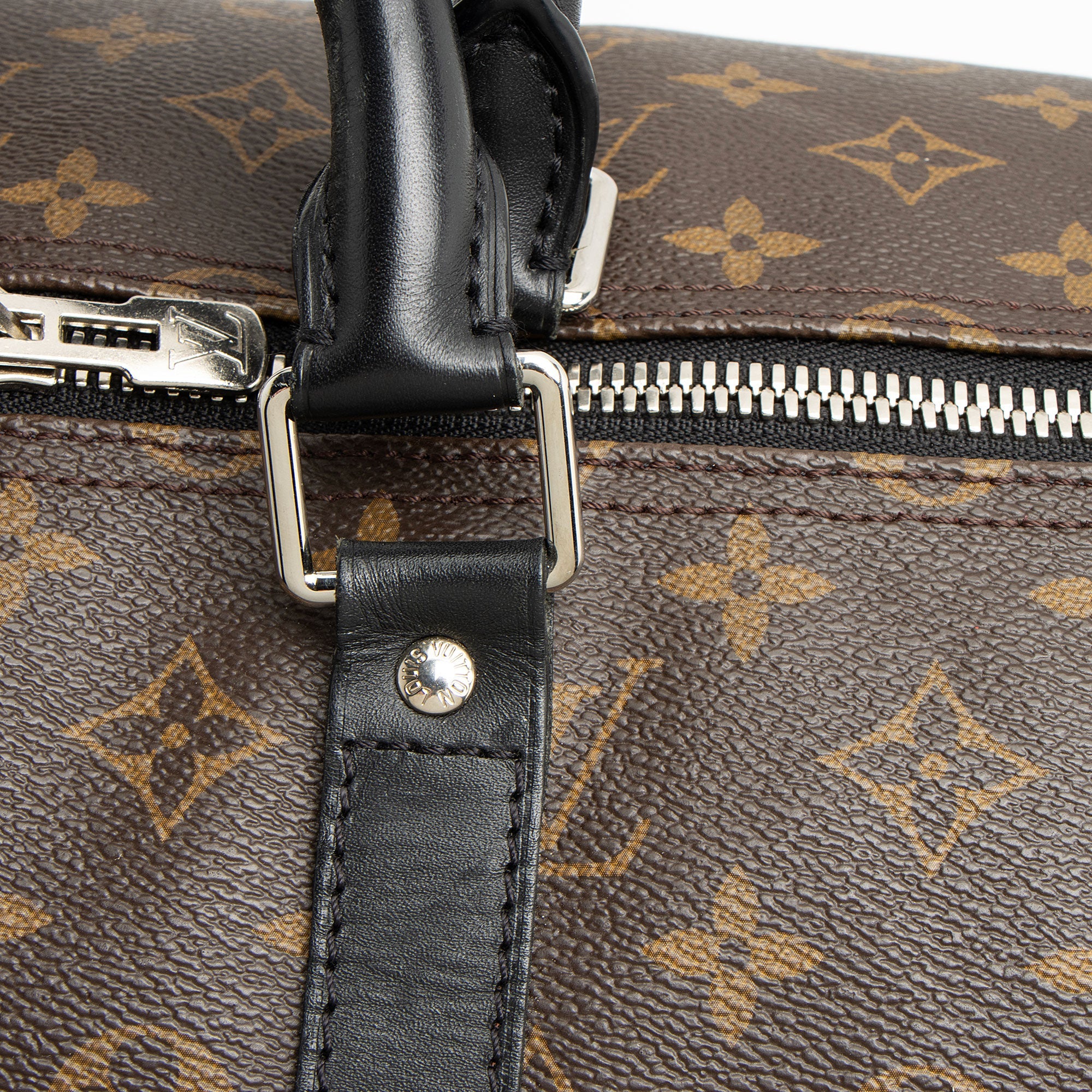Louis Vuitton Monogram Canvas Macassar Keepall Bandouliere 55 Duffle