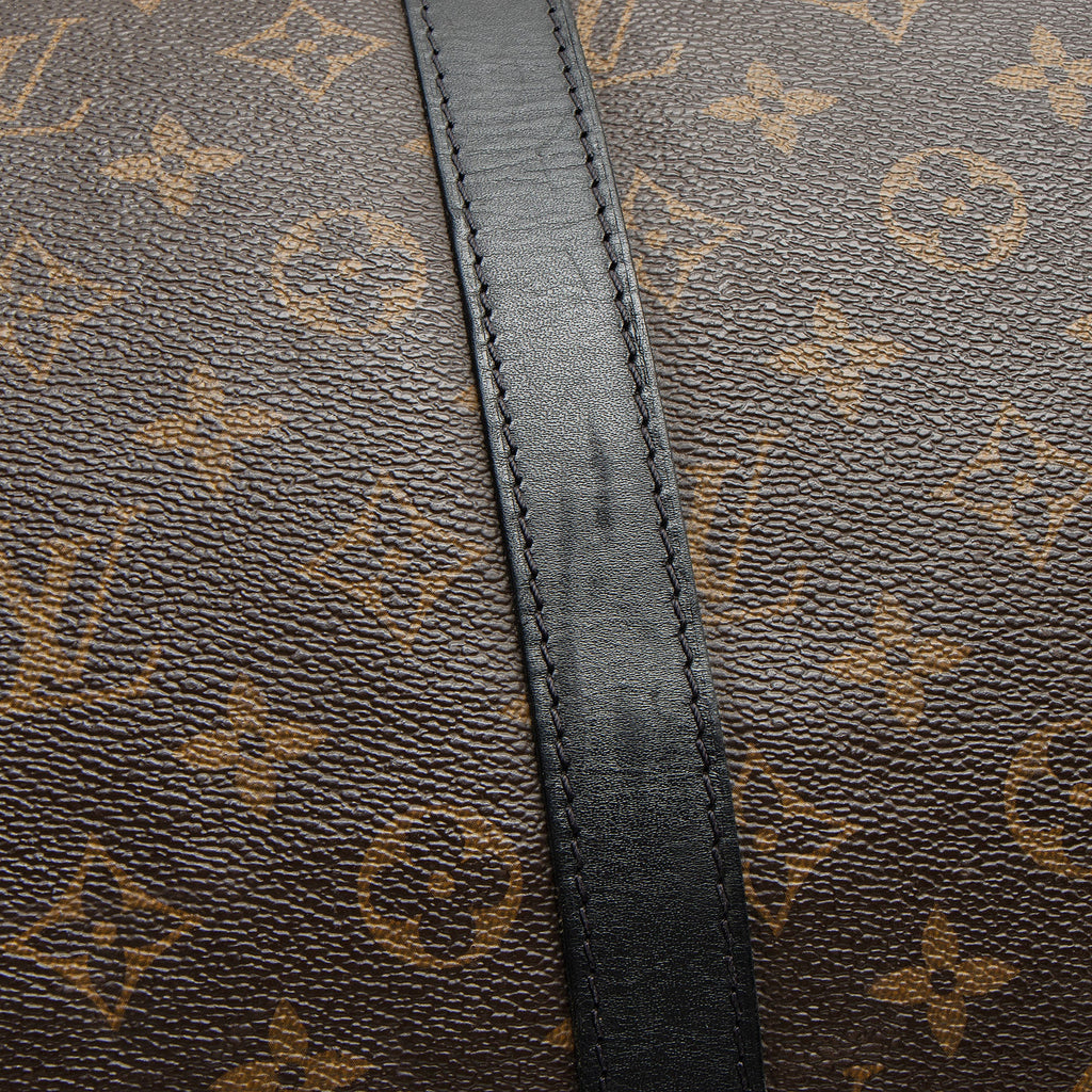 Louis Vuitton Monogram Canvas Macassar Keepall Bandouliere 55 Duffle