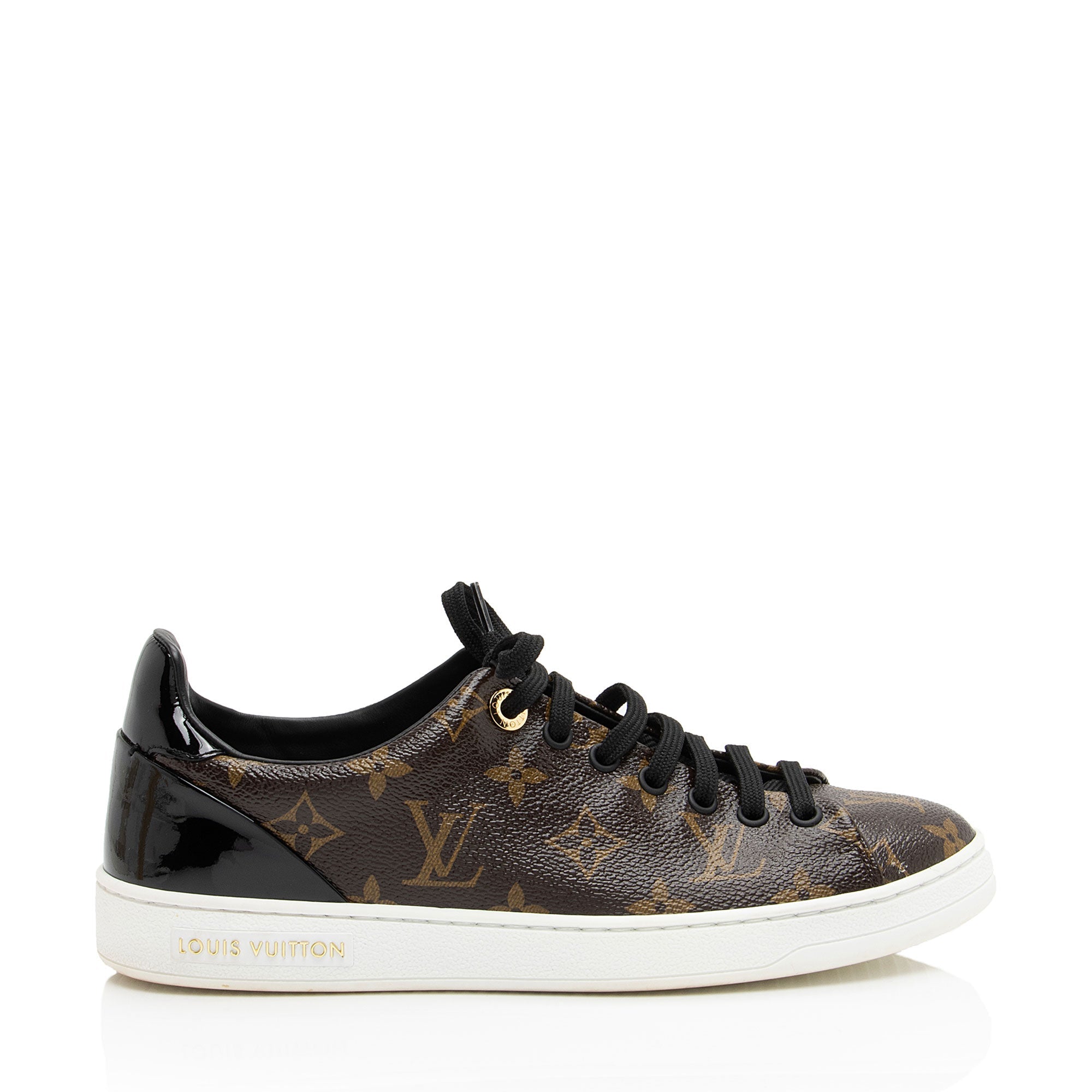 Louis Vuitton Monogram Canvas Patent Leather Front Row Sneakers - Size 8 / 38 (SHF-Q57Jez)