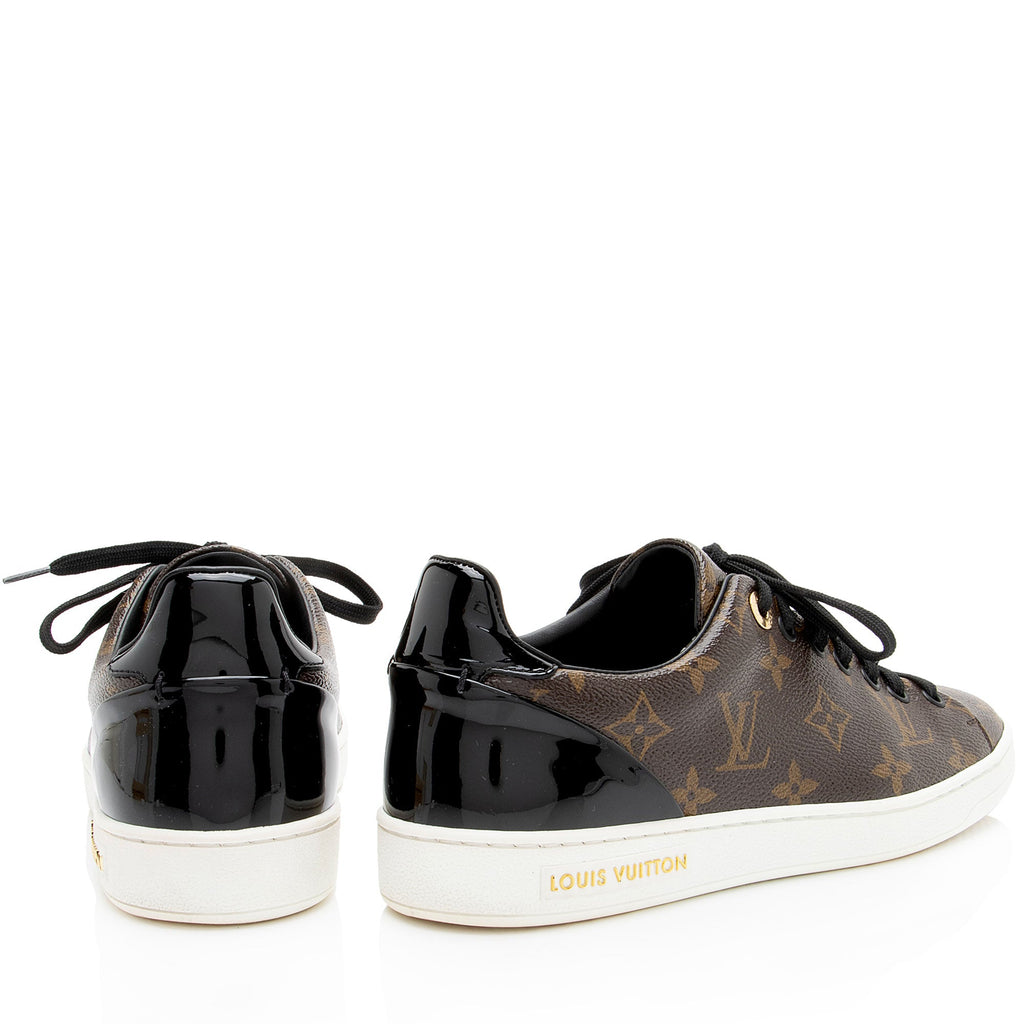 Louis Vuitton Monogram Canvas Patent Leather Front Row Sneakers - Size 8 / 38
