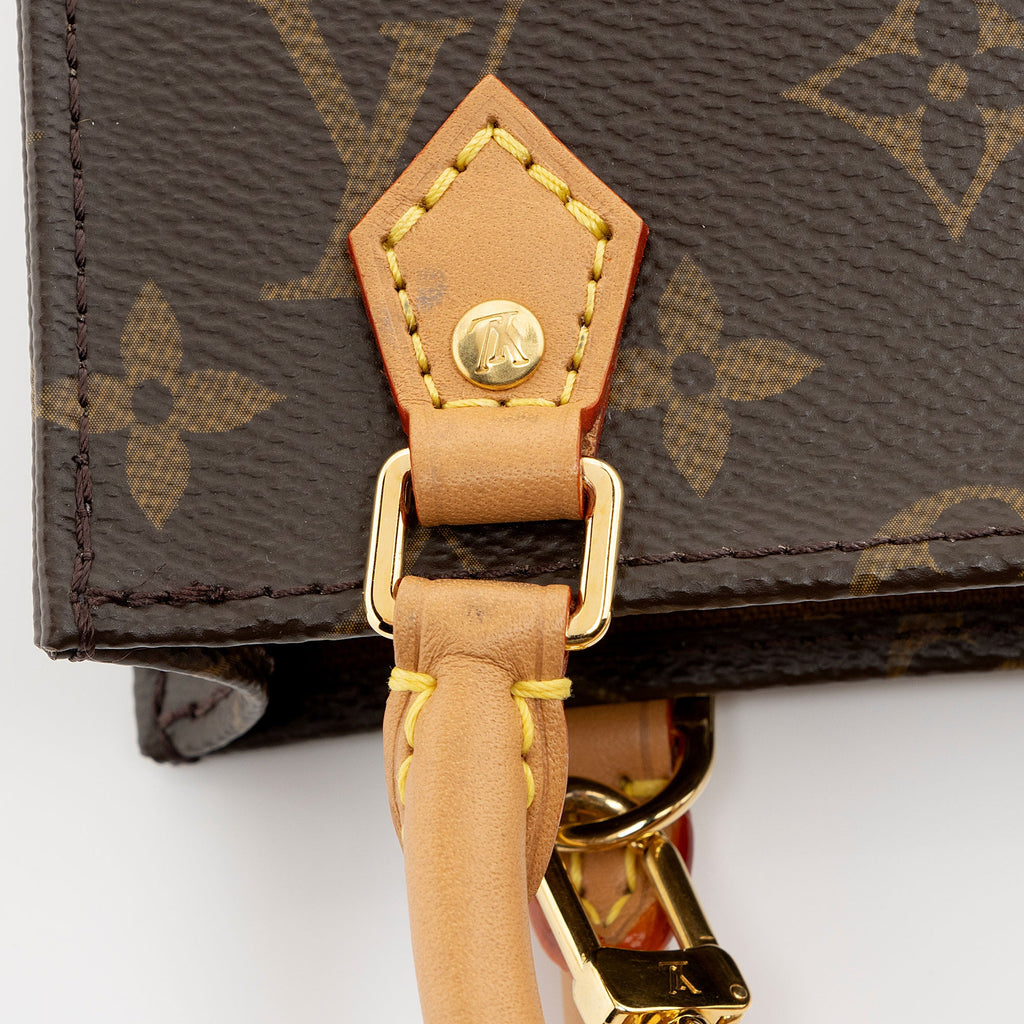 Louis Vuitton Monogram Canvas Petit Sac Plat Shoulder Bag (SHF-DPlW0S)