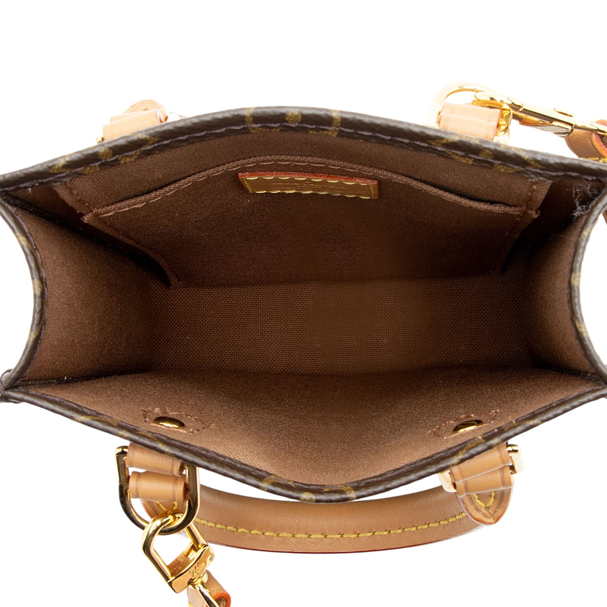 Louis Vuitton Monogram Canvas Petit Sac Plat Shoulder Bag (SHF-DPlW0S)