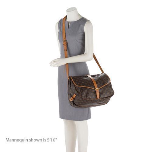 Louis Vuitton Vintage Monogram Canvas Saumur 35 Messenger Bag (SHF-18883)