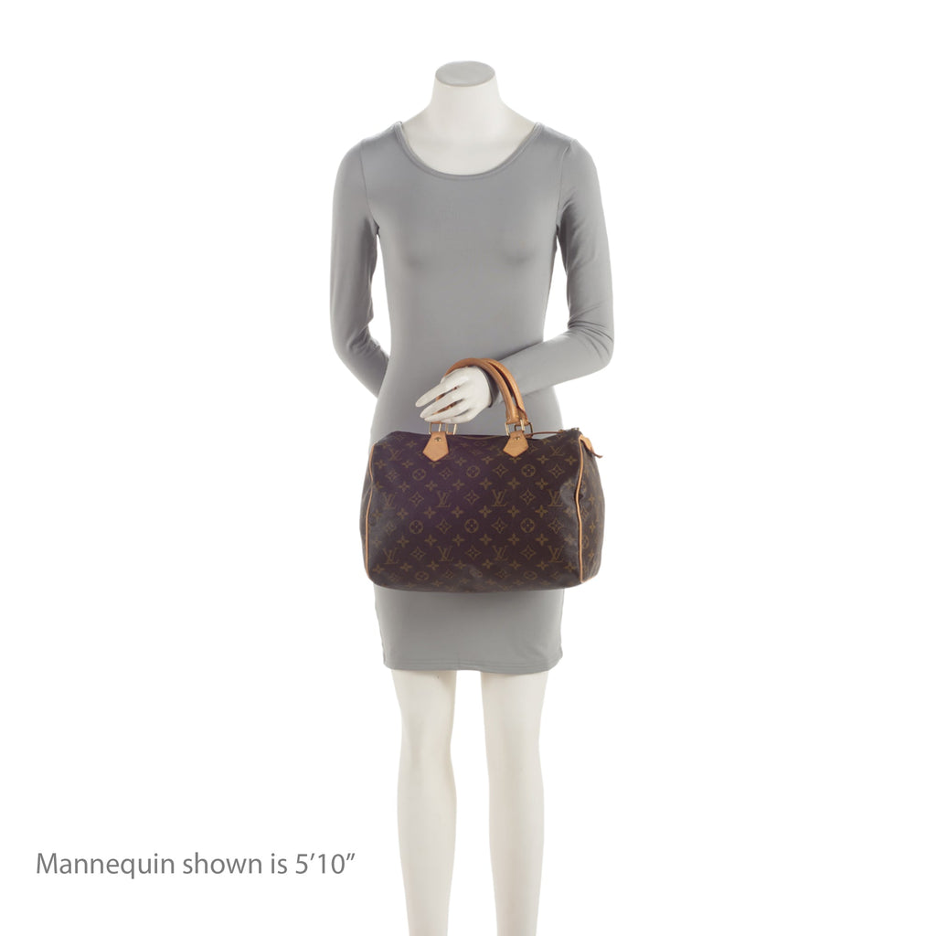 Louis Vuitton Monogram Canvas Speedy 30 Satchel (SHF-ru909w)