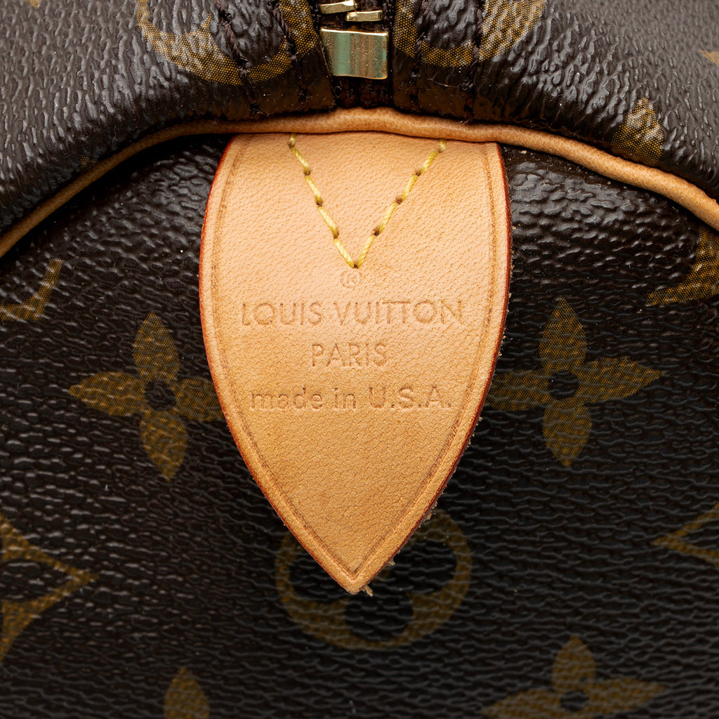 Louis Vuitton Monogram Canvas Speedy 35 Satchel