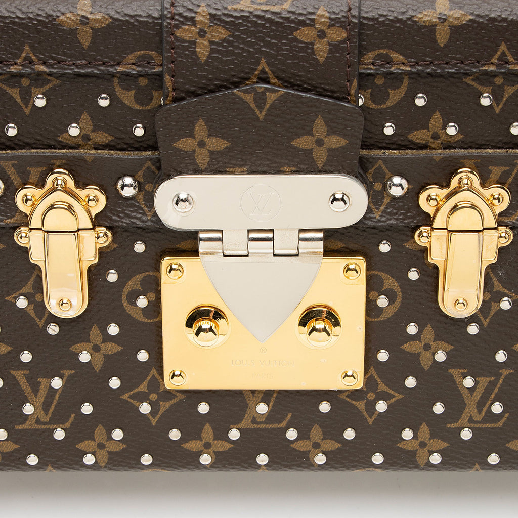 Louis Vuitton Monogram Canvas Studded Petite Malle Bag