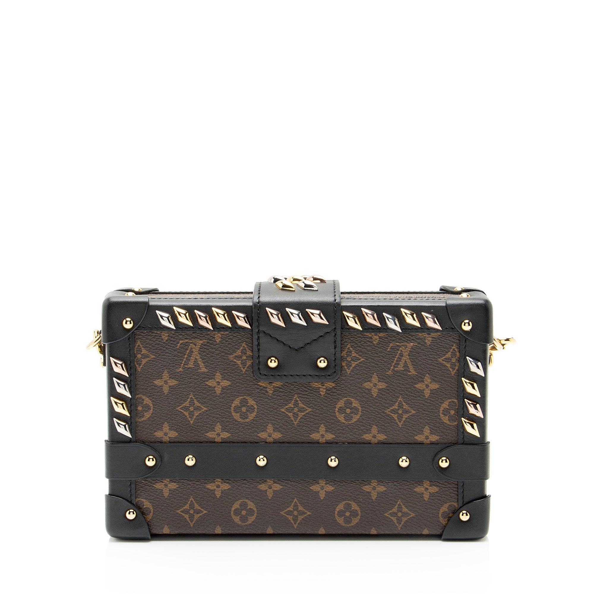 Louis Vuitton Monogram Canvas Diamond Stud Petite Malle Bag