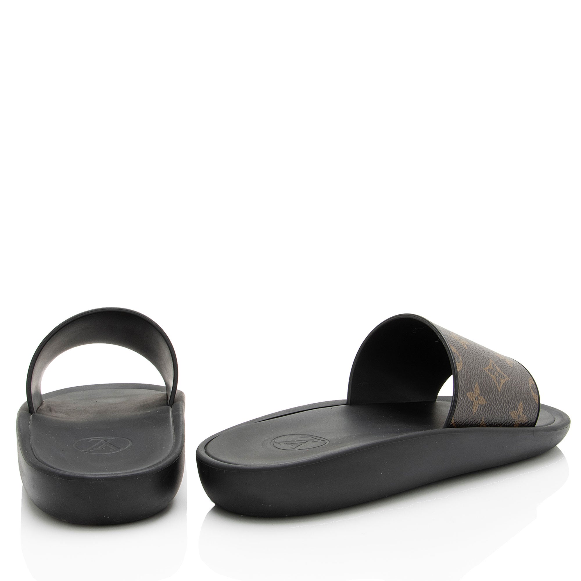 Louis Vuitton Monogram Canvas Sunbath Slide Sandals - Size 9 / 39