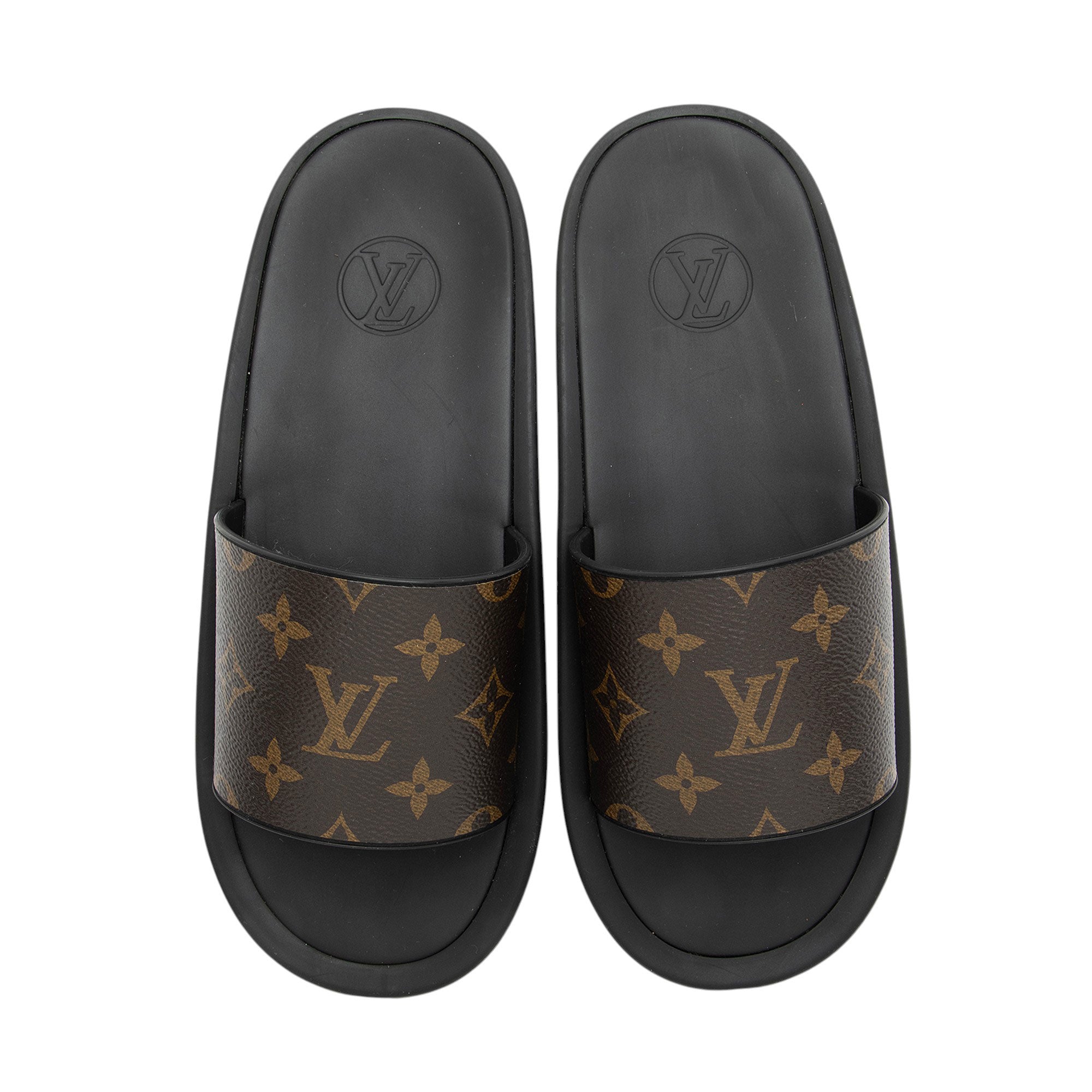 Louis Vuitton Monogram Canvas Sunbath Slide Sandals - Size 9 / 39