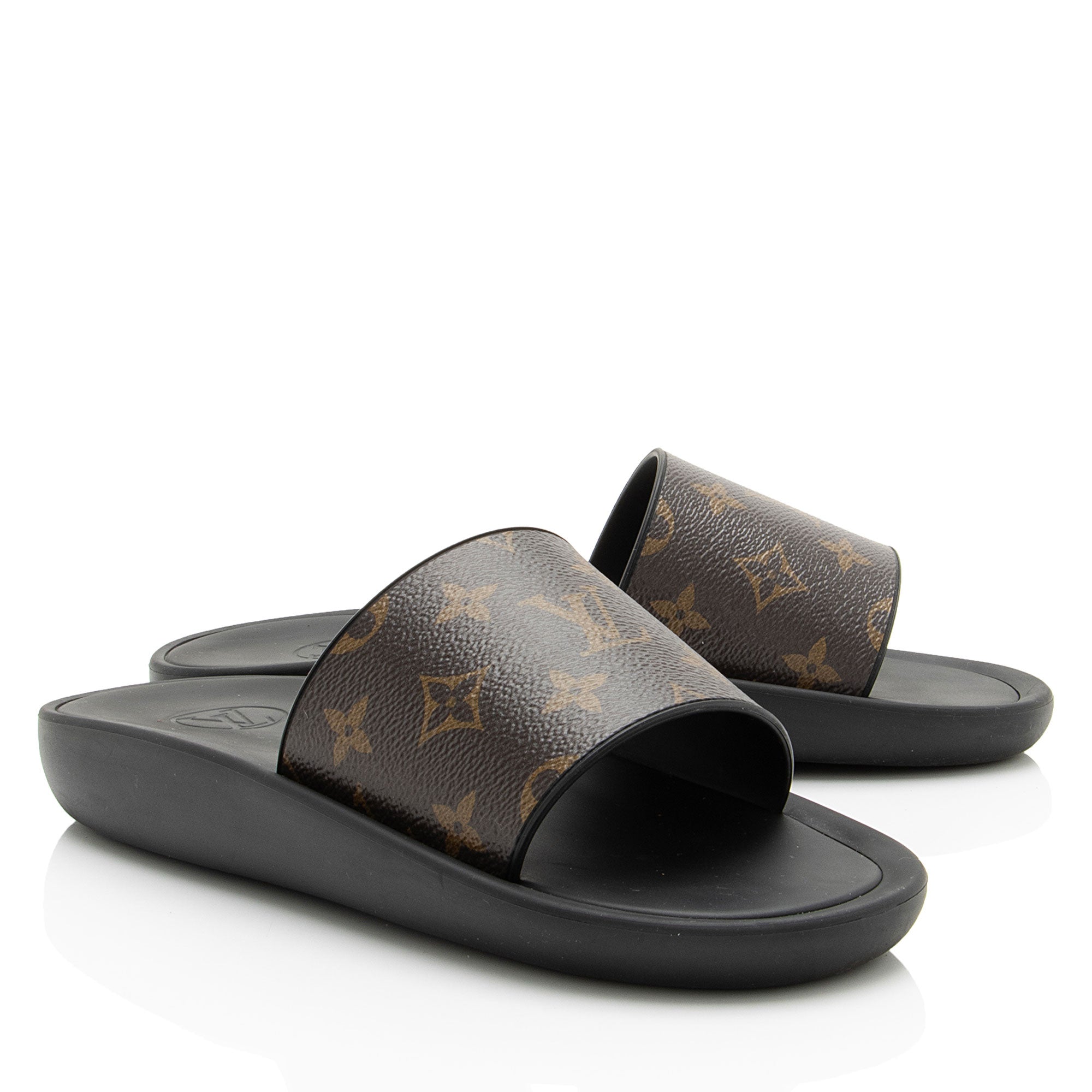 Louis Vuitton Monogram Canvas Sunbath Slide Sandals - Size 9 / 39