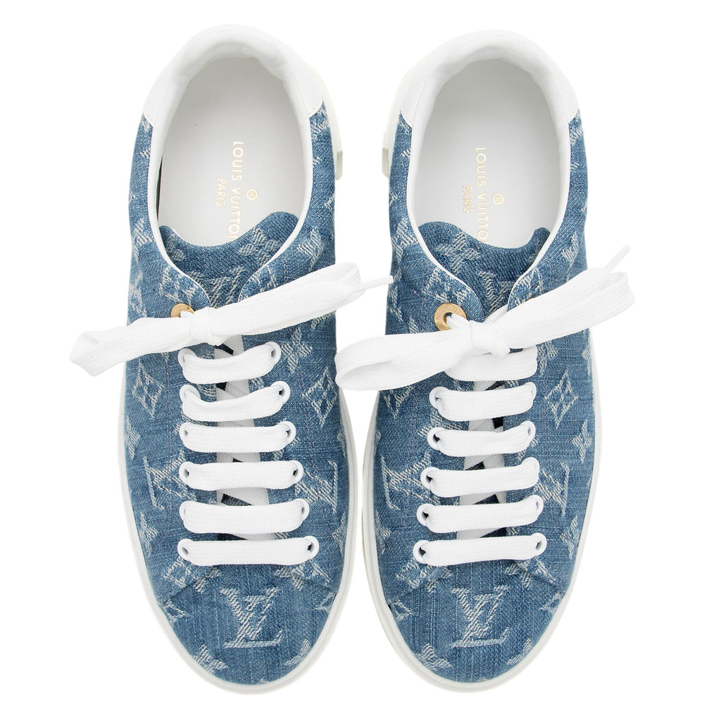 Louis Vuitton Monogram Denim Time Out Sneakers - Size 9 / 39