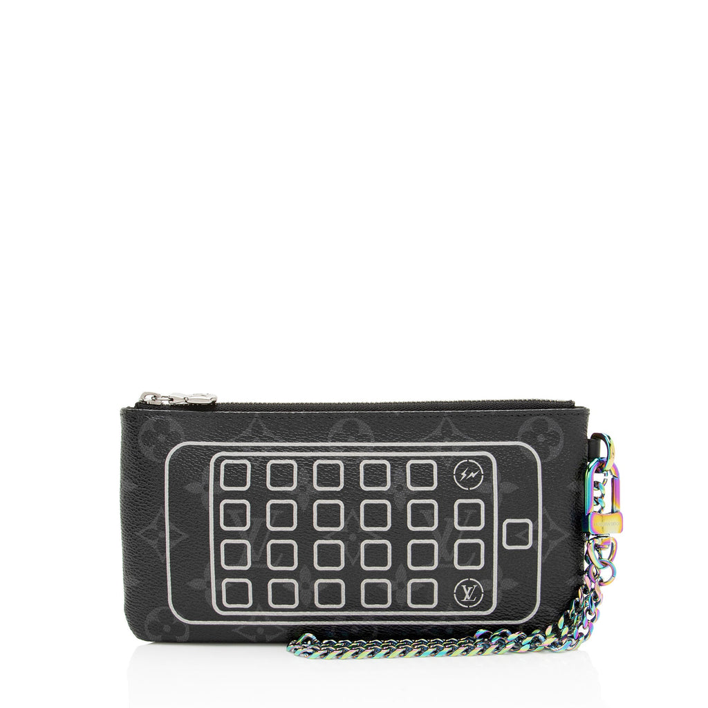 Louis Vuitton Monogram Eclipse Flash Fragment iPhone Pouch