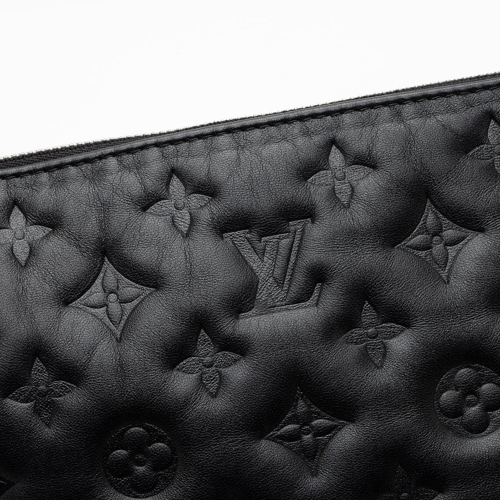 Louis Vuitton Monogram Embossed Lambskin Coussin MM Shoulder Bag (SHF-c3KGRN)