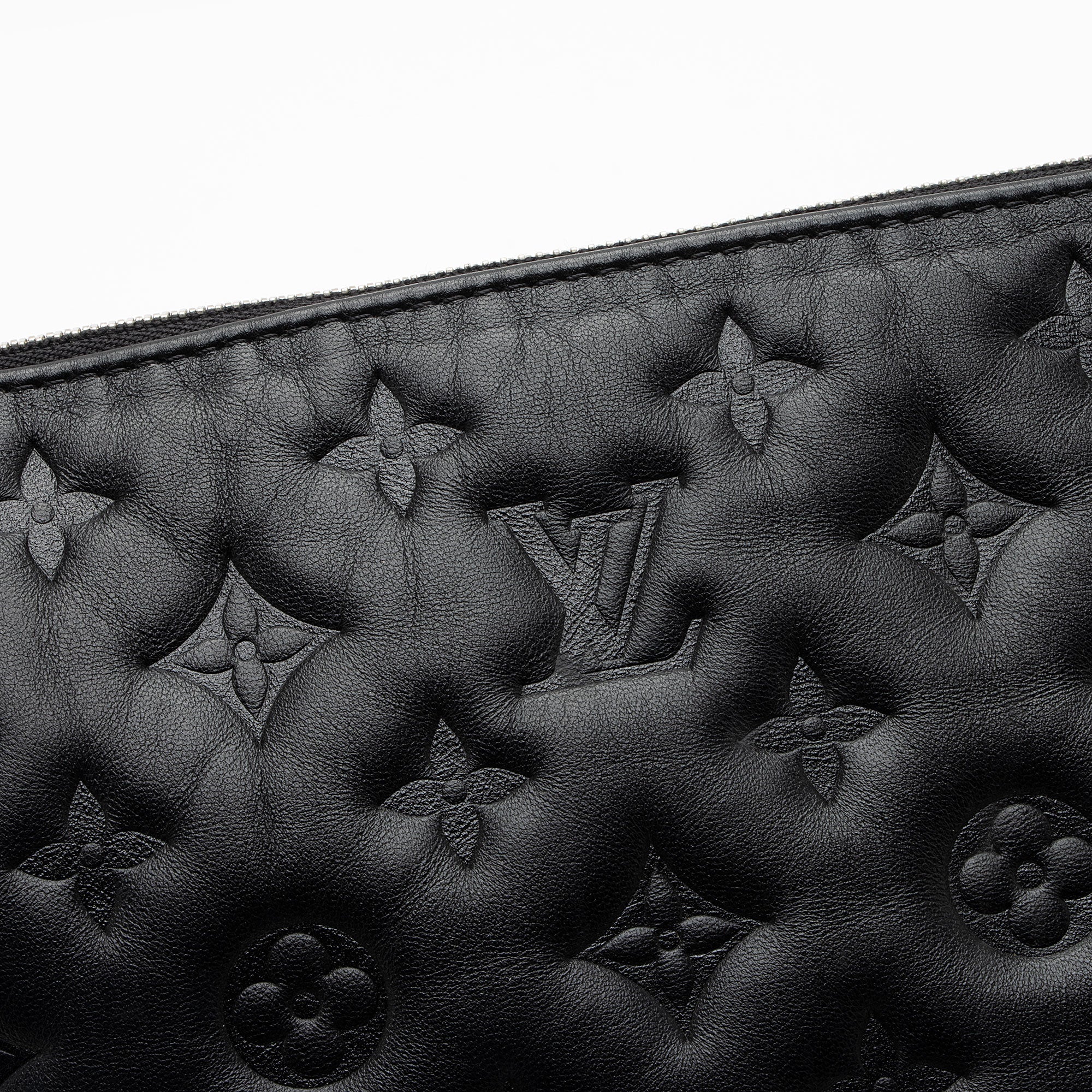 Louis Vuitton Monogram Embossed Lambskin Coussin MM Shoulder Bag (SHF-c3KGRN)