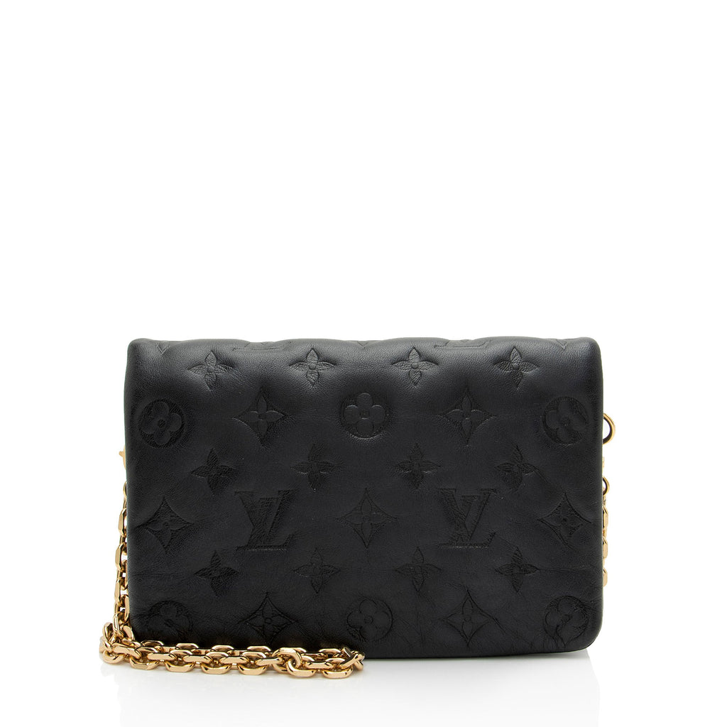 Louis Vuitton Monogram Embossed Lambskin Coussin Pochette