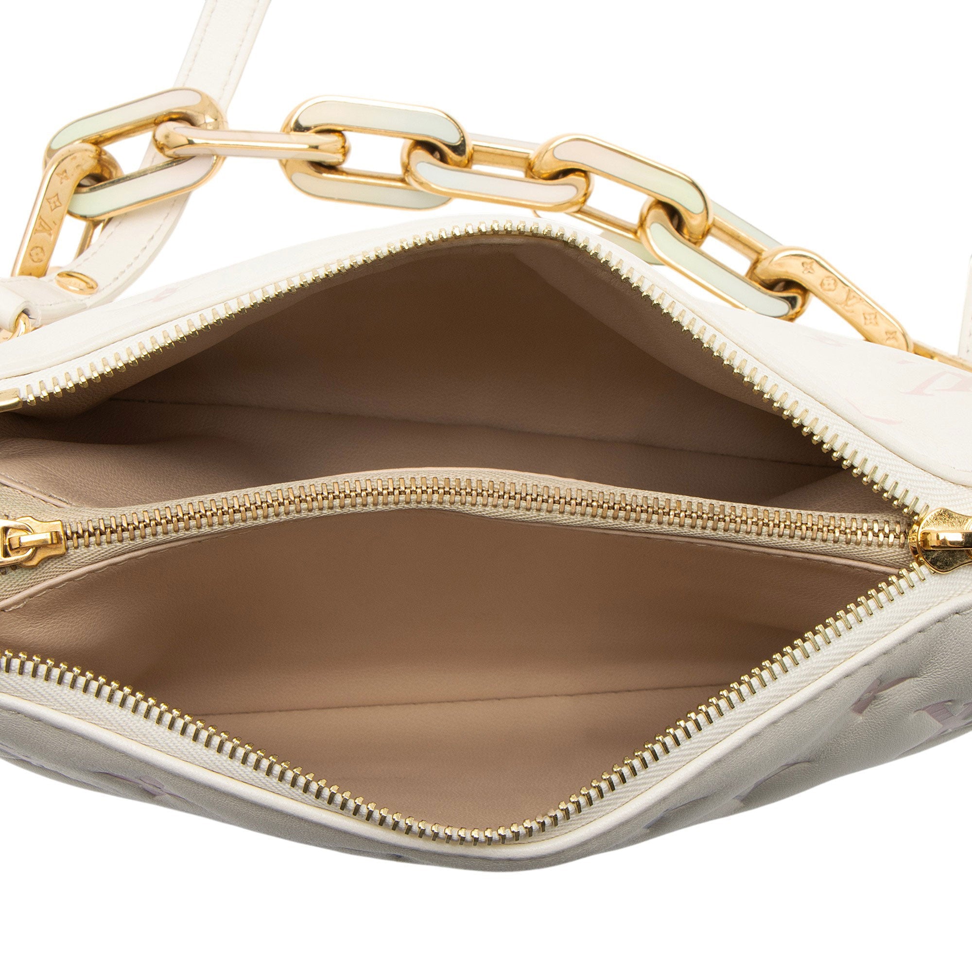 Louis Vuitton Monogram Embossed Lambskin Milky Way Coussin BB Shoulder Bag