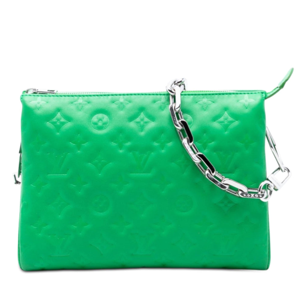 Louis Vuitton Monogram Embossed Puffy Lambskin Coussin PM