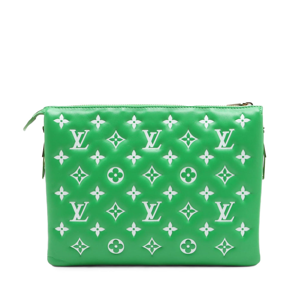 Louis Vuitton Monogram Embossed Puffy Lambskin Coussin PM