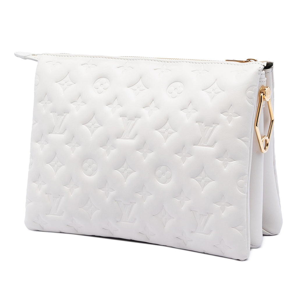 Louis Vuitton Monogram Embossed Puffy Lambskin Coussin PM