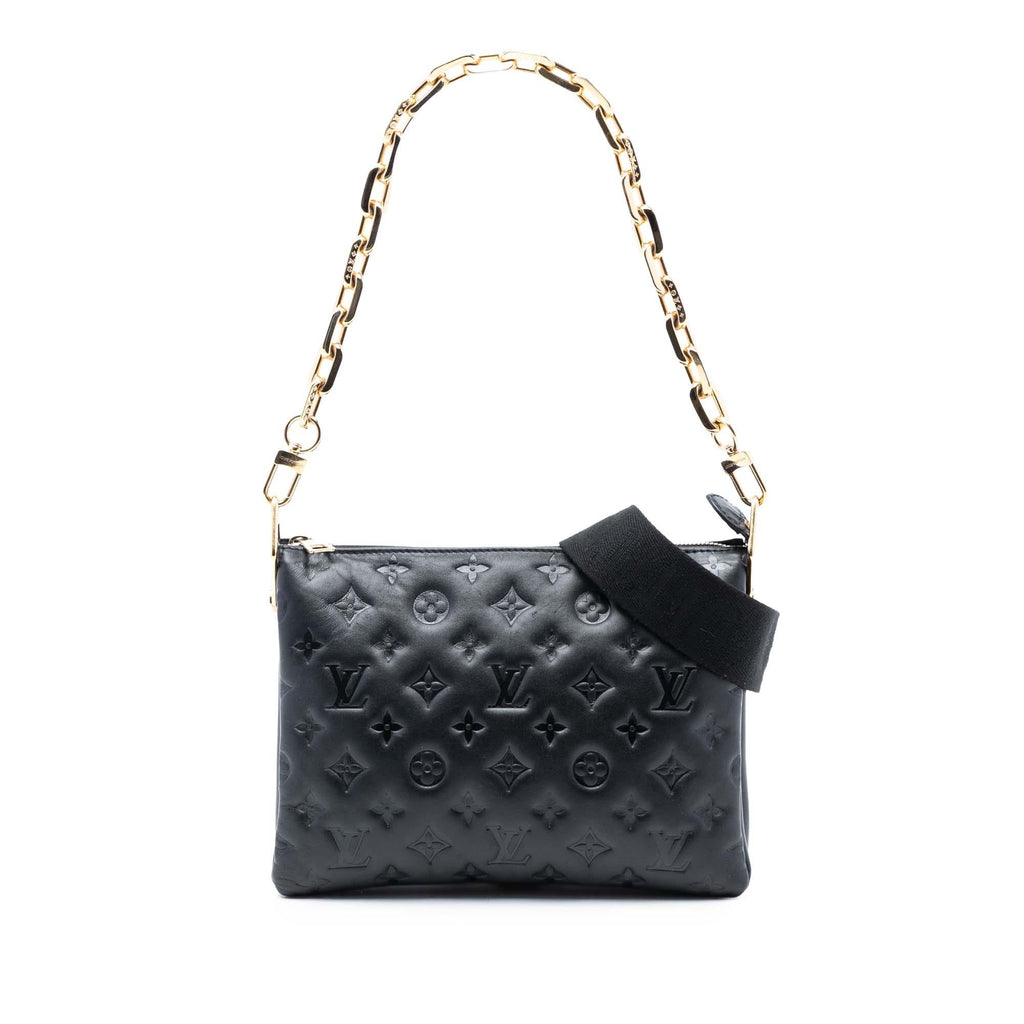 Louis Vuitton Monogram Embossed Puffy Lambskin Coussin PM